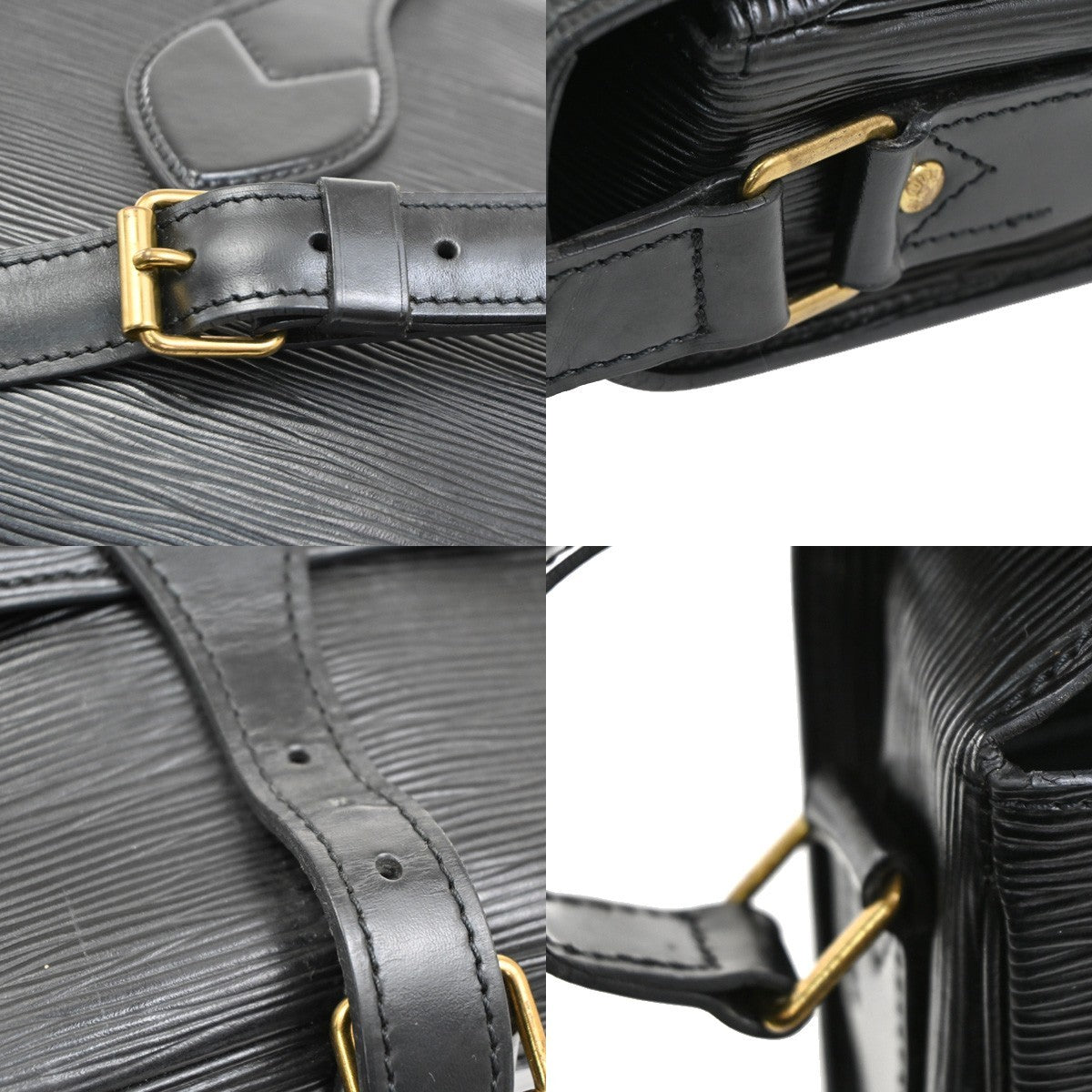 Louis Vuitton Cartouchiere Handbag Epi Leather, BLACK, LEATHER, Shoulder bag