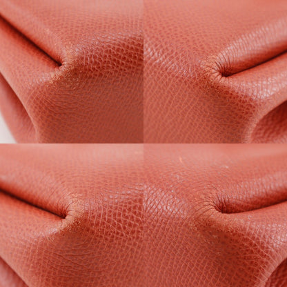 Hermes Vespa Pouch Leather, ORANGE, LEATHER, Clutche & pouche