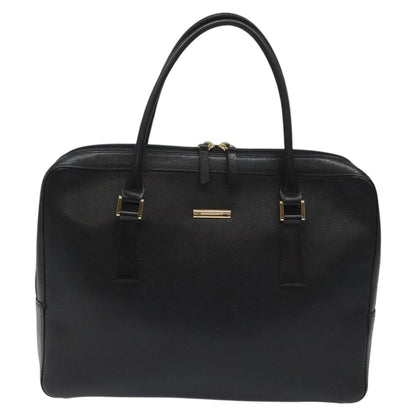 Burberry Vintage Handbag Leather, BLACK, LEATHER, Handbag