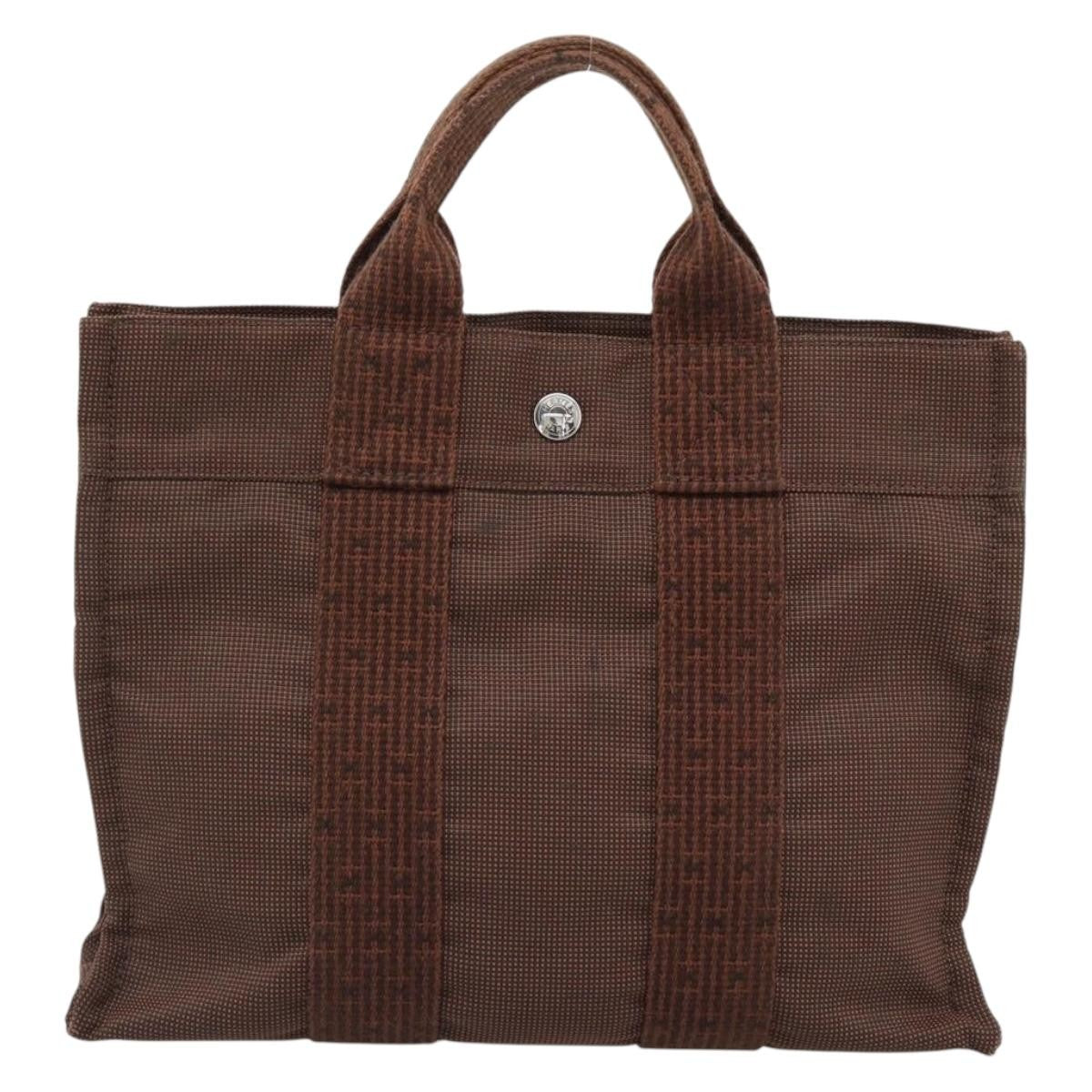 Hermes Fourre-tout Herline Fourre-tout Herline, Brown, Canvas, Tote Bag