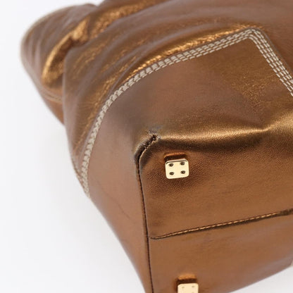 Loewe Vintage Anagram Tote Leather, METALLIC, LEATHER, Tote bag