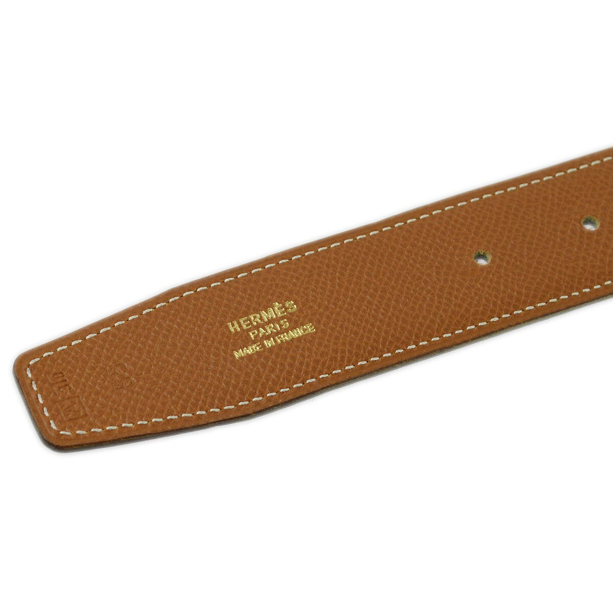 Hermes Constance Reversible Belt Leather, BROWN, LEATHER, Belts