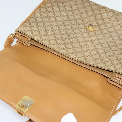 Celine Macadam Shoulder Bag PVC Leather, BEIGE, CANVAS, Shoulder bag