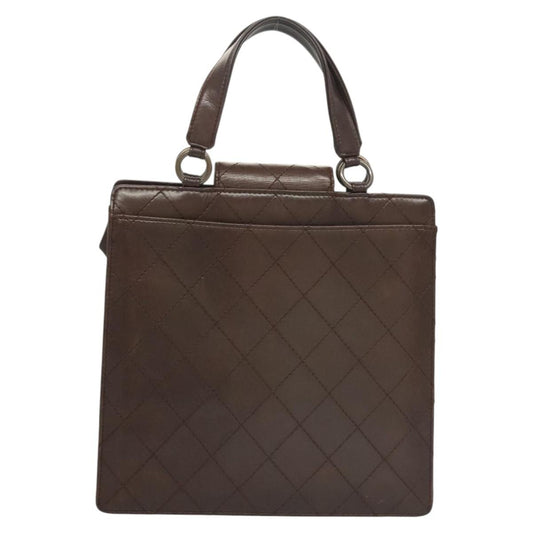 Chanel CC Flap Tote Quilted Calfskin, BROWN, LEATHER, Tote bag