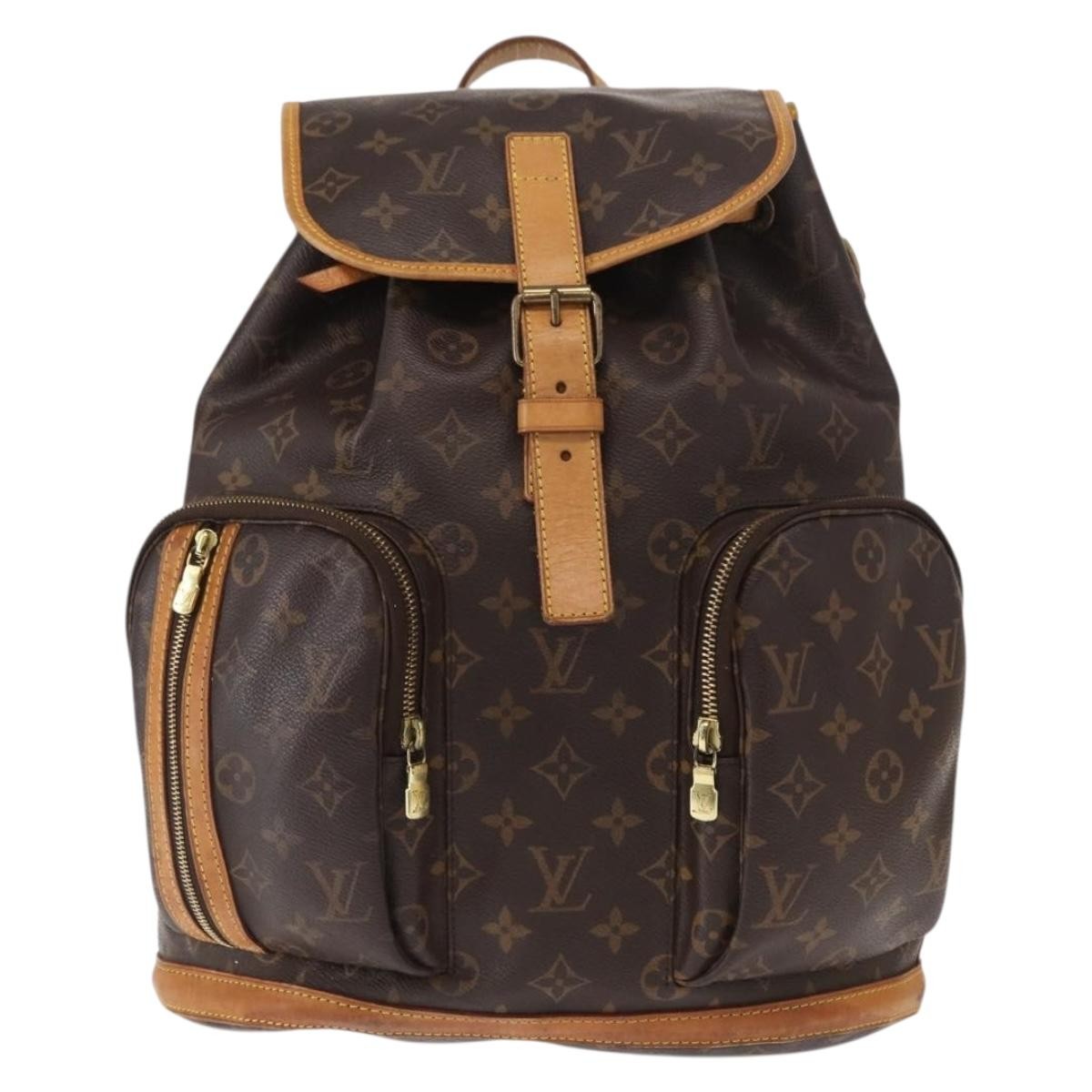 Louis Vuitton Bosphore Backpack Monogram Canvas, BROWN, CANVAS, Backpack