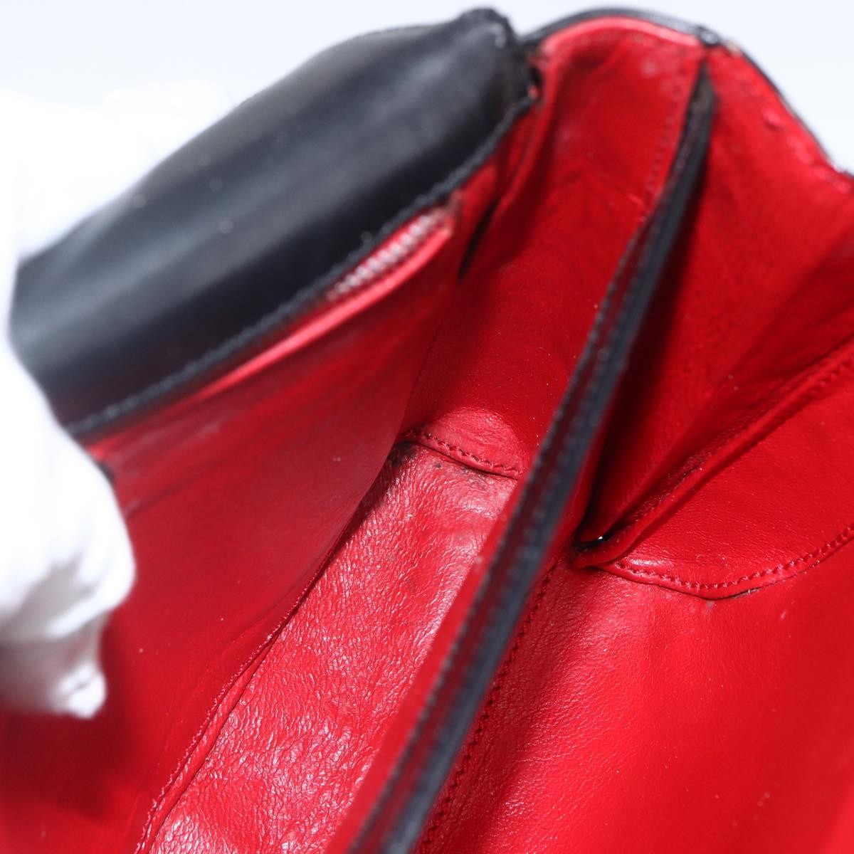 Celine Vintage Circle Logo Crossbody Bag Leather, BLACK, LEATHER, Shoulder bag