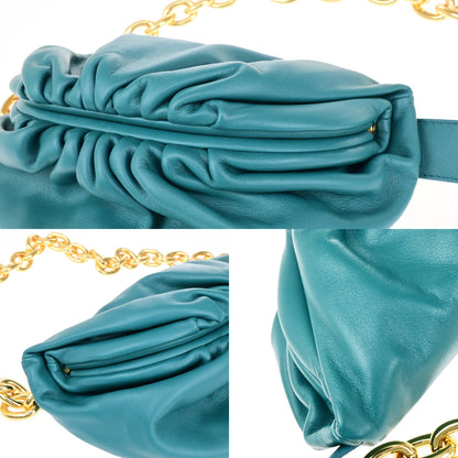 Bottega Veneta The Chain Pouch Leather, GREEN, LEATHER, Clutche & pouche