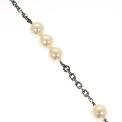 Chanel CC Pearl Necklace Faux Pearls and Metal, WHITE, METAL, Necklace