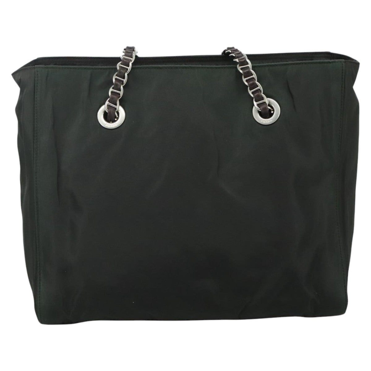 Prada Vintage Chain Tote Tessuto, KHAKI, NYLON, Tote bag