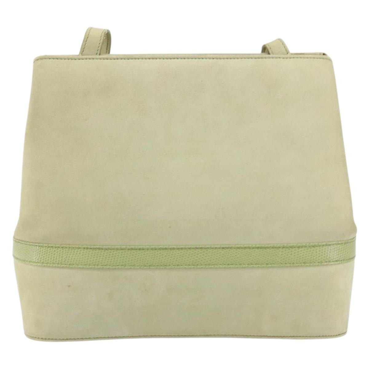 Salvatore Ferragamo Vala Shoulder Bag Suede, GREEN, SUEDE, Shoulder bag