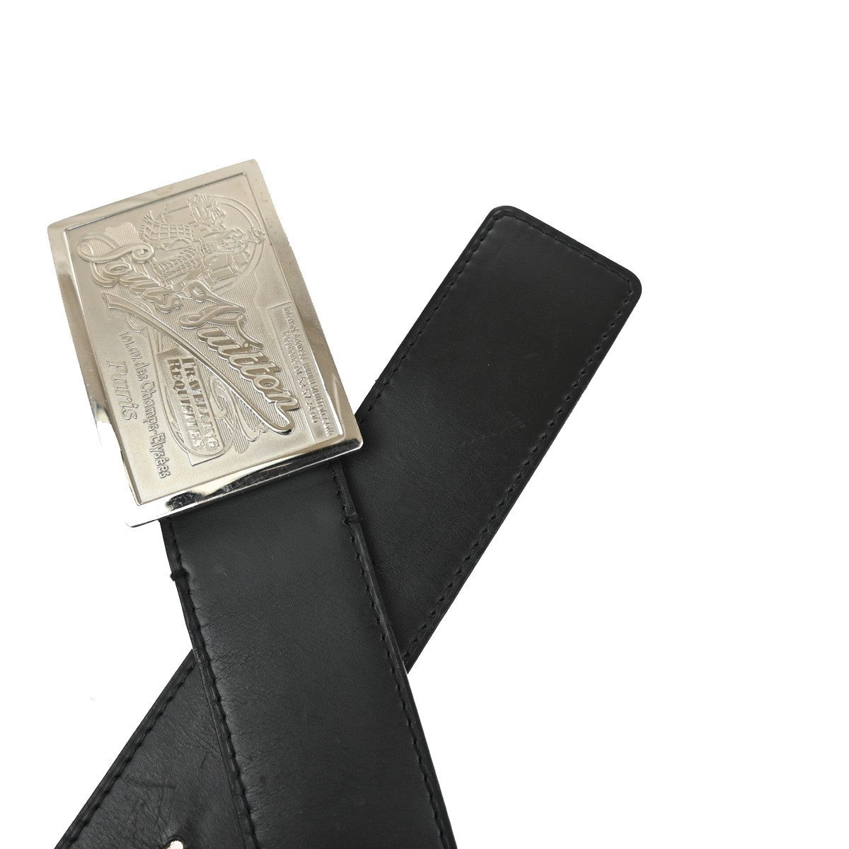 Louis Vuitton Travelling Requisites Belt Leather, BLACK, LEATHER, Belts