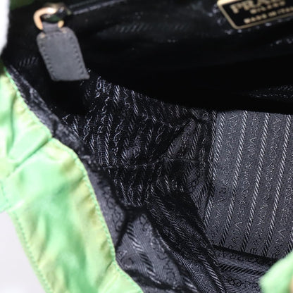 Prada Metal Handles Tote Tessuto, GREEN, NYLON, Tote bag