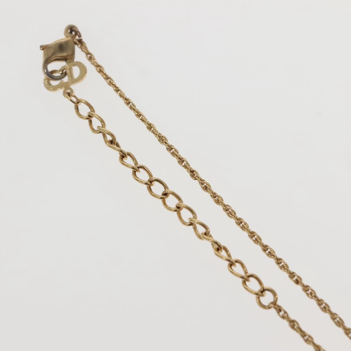 Christian Dior CD Round Pendant Necklace Metal, GOLD, METAL, Necklace