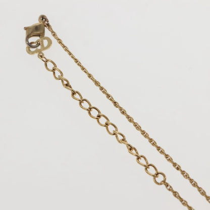 Christian Dior CD Round Pendant Necklace Metal, GOLD, METAL, Necklace