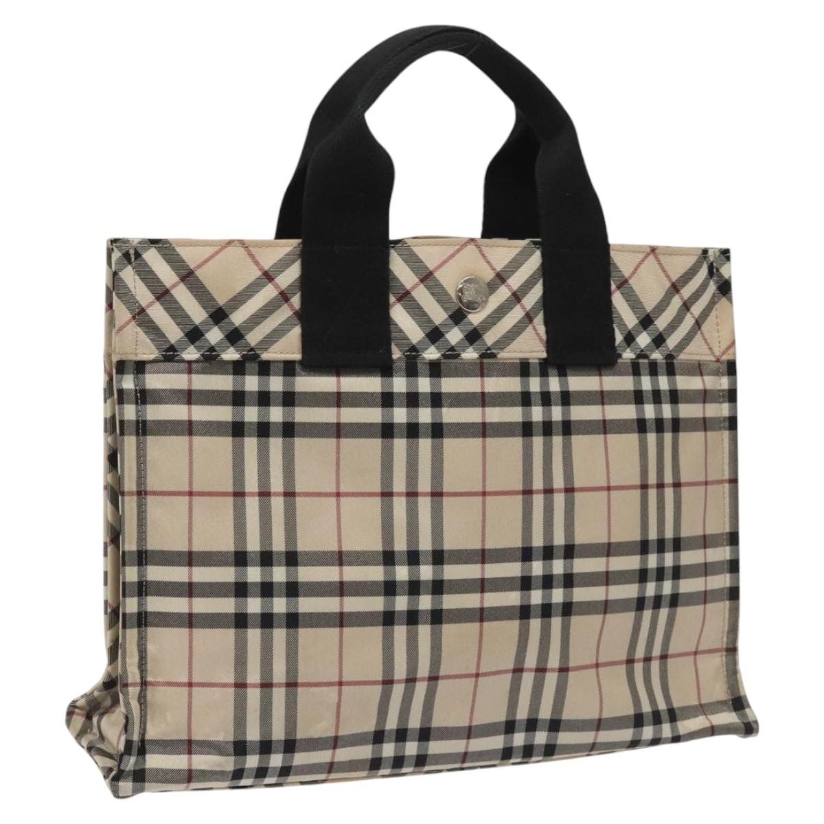 Burberry Blue Label Tote Bag Nylon, SILVER, NYLON, Tote bag