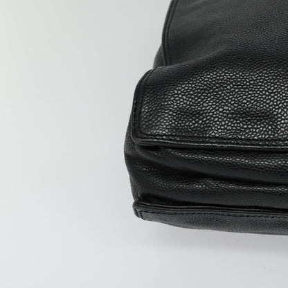 Chanel Vintage Wooden Ring Tote Caviar, BLACK, LEATHER, Tote bag