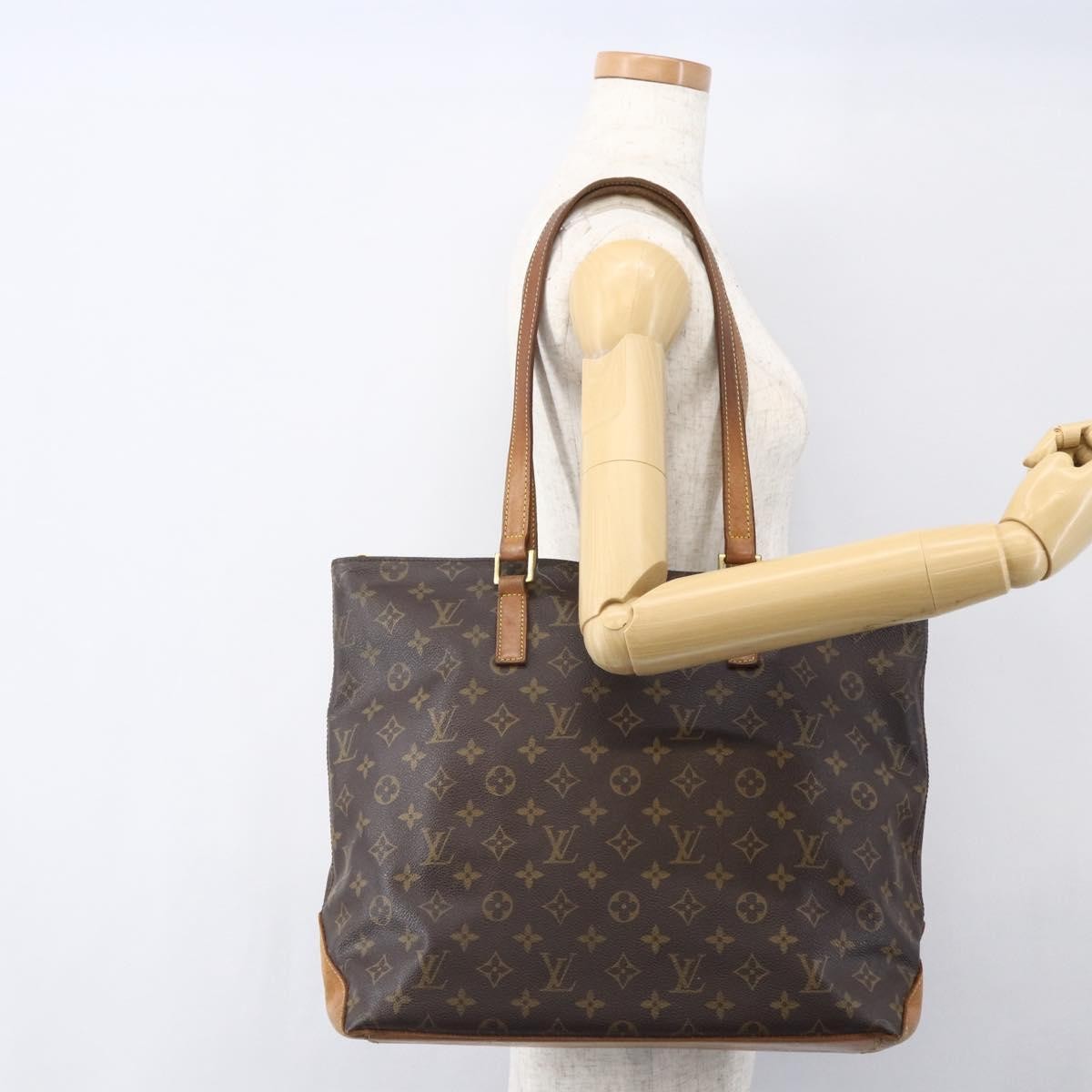 Louis Vuitton Cabas Mezzo Monogram Canvas, BROWN, CANVAS, Tote bag
