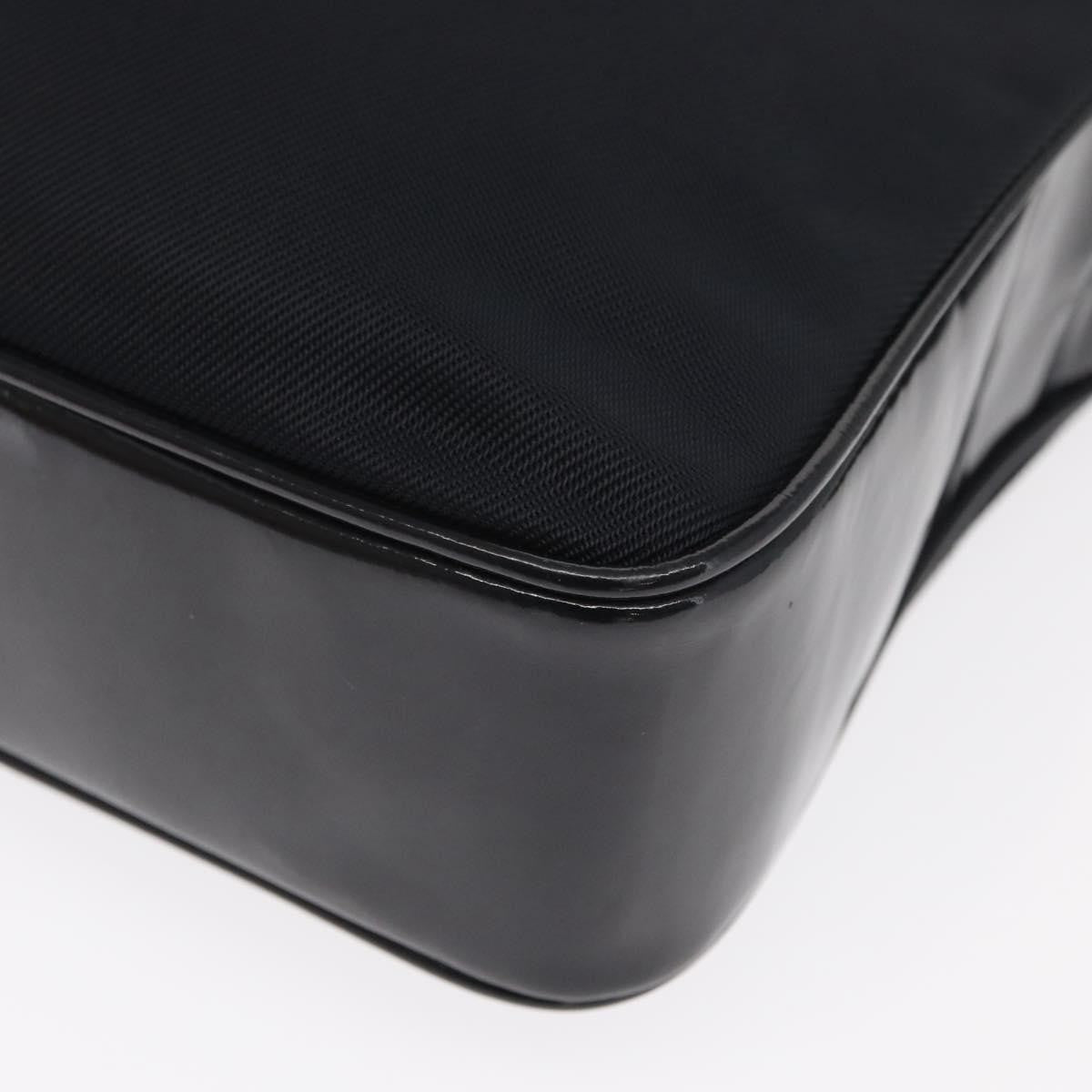 Gucci Vintage Bamboo Handle Bag Nylon, BLACK, NYLON, Handbag