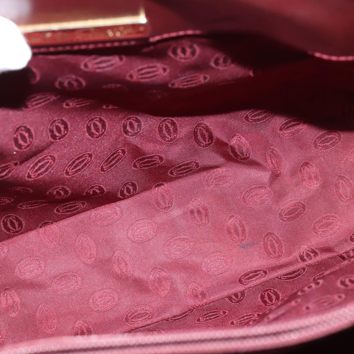cartier Must de Cartier Shoulder Bag Leather, BURGUNDY, LEATHER, Shoulder bag