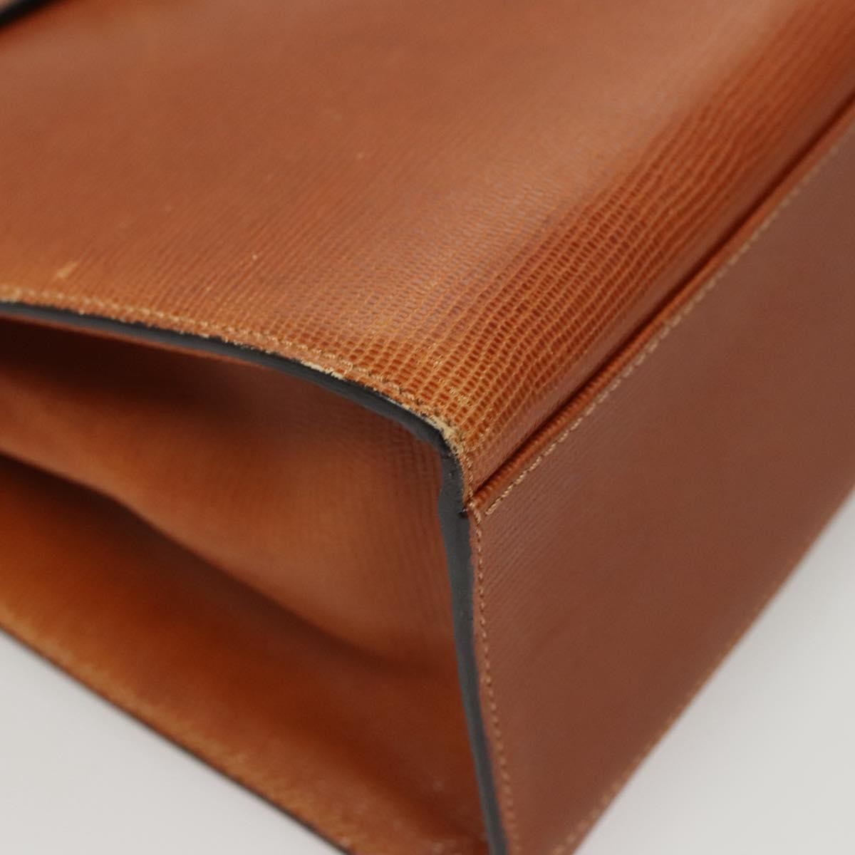 Celine Vintage Logo Top Handle Bag Leather, BROWN, LEATHER, Handbag