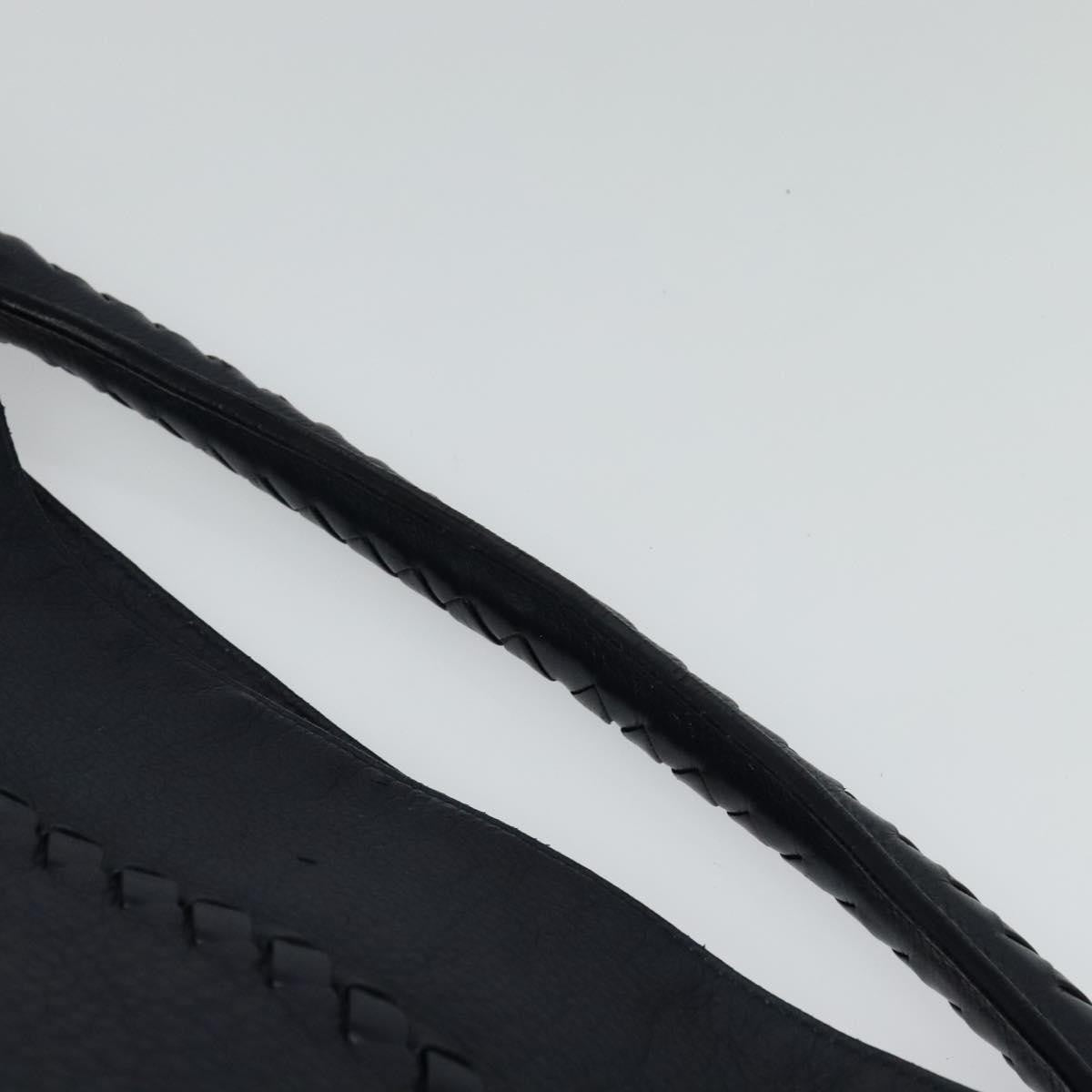 Bottega Veneta Open Hobo Cervo with Intrecciato Detail, NAVY, LEATHER, Shoulder bag