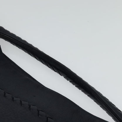 Bottega Veneta Open Hobo Cervo with Intrecciato Detail, NAVY, LEATHER, Shoulder bag