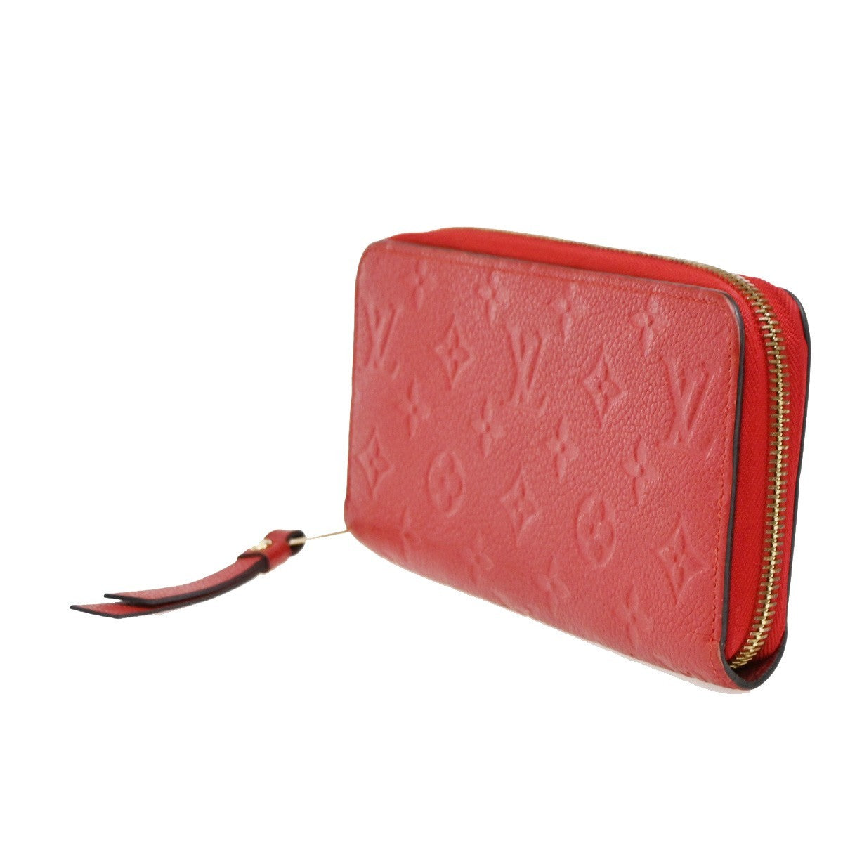 Louis Vuitton Zippy Wallet NM Leather Empreinte, RED, LEATHER, Wallets