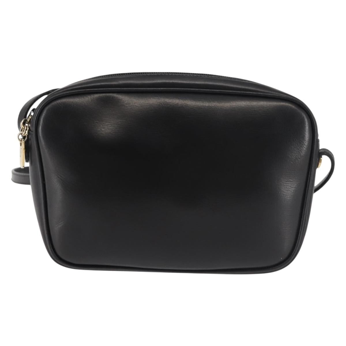 Salvatore Ferragamo Vala Shoulder Bag Leather, BLACK, LEATHER, Shoulder bag