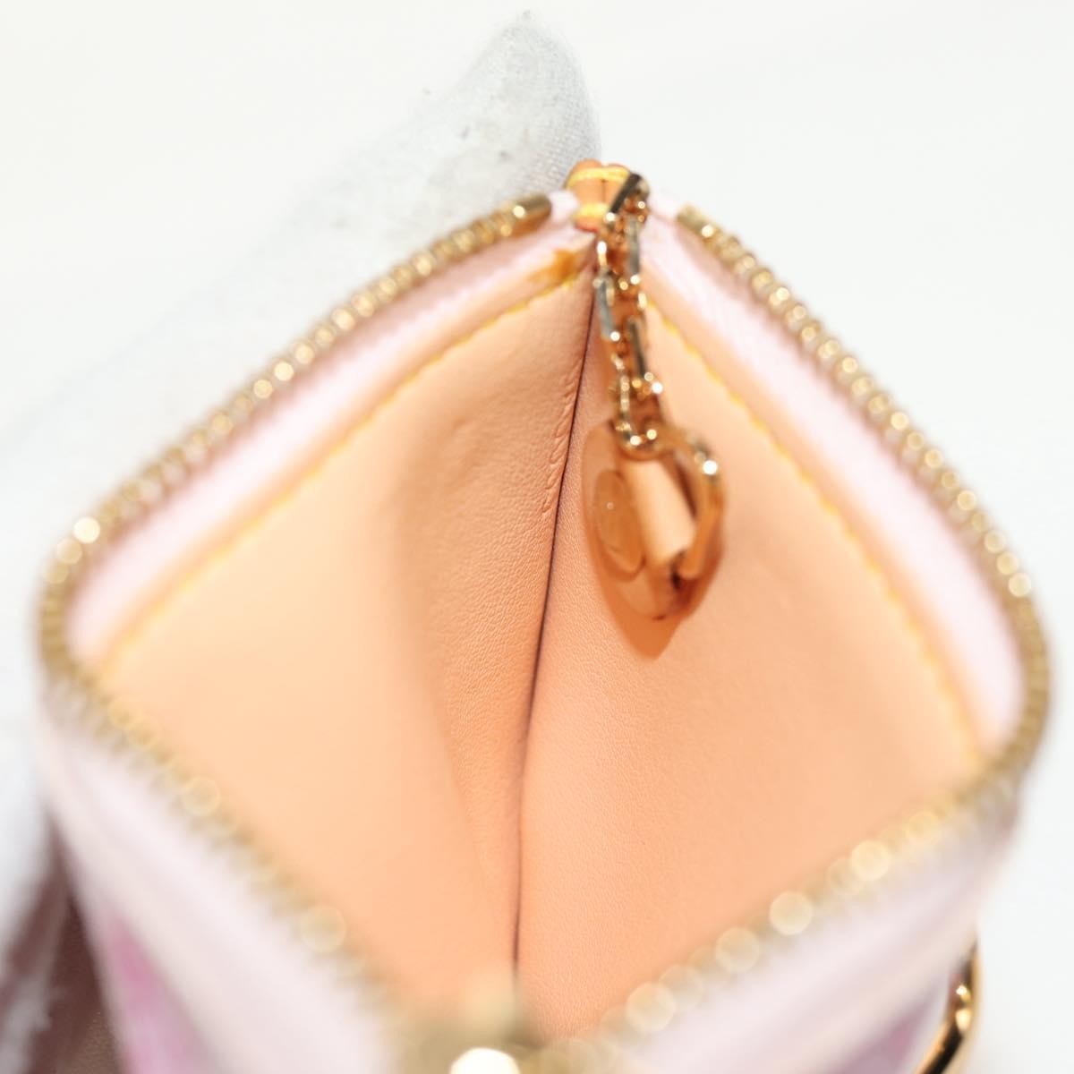 Louis Vuitton Pochette Cles Key Pouch Reverse Monogram Giant, PINK, CANVAS, Clutche & pouche