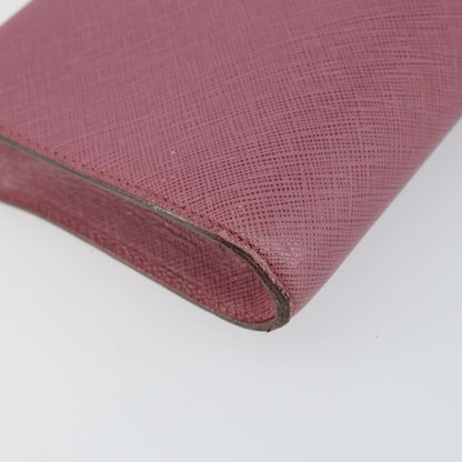 Salvatore Ferragamo Gancini Pouch Leather, PINK, LEATHER, Clutche & pouche