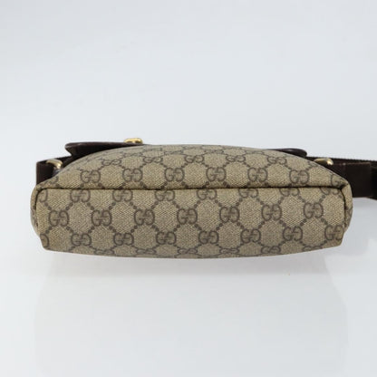 Gucci Flap Messenger GG Coated Canvas, BEIGE, PVC, Shoulder bag