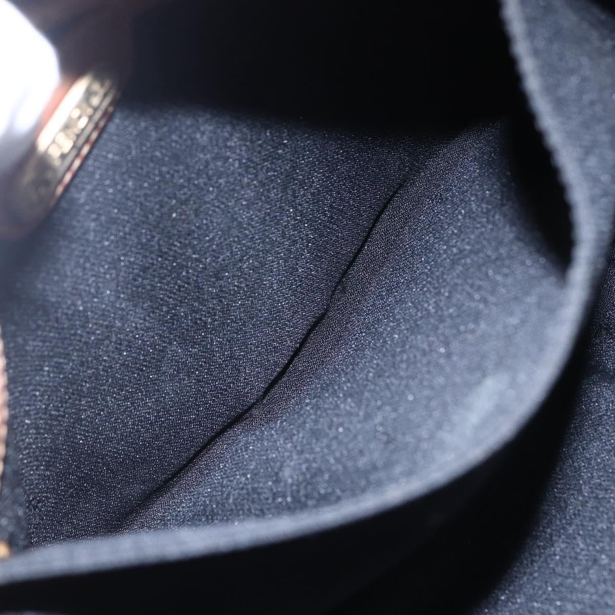 Fendi Vintage Pequin Convertible Boston Bag Coated Canvas, BROWN, CANVAS, Handbag