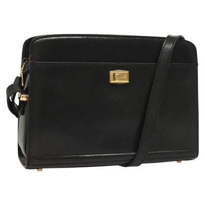 Bally Vintage Shoulder Bag Leather, Black, Leather, Shoulder Bag