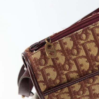 Christian Dior Vintage Trotter Shoulder Bag Canvas, BEIGE, CANVAS, Shoulder bag