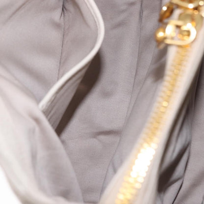 Miu Miu Phenix Convertible Tote Leather, WHITE, LEATHER, Handbag