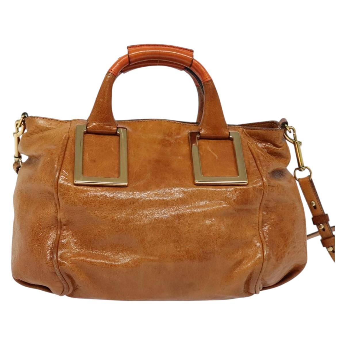 Chloe Ethel Handbag Leather, BROWN, LEATHER, Handbag