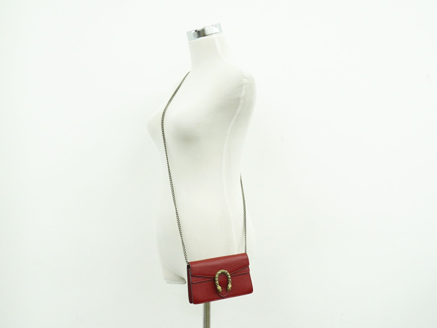 Gucci Dionysus Bag Leather, RED, LEATHER, Crossbody bag