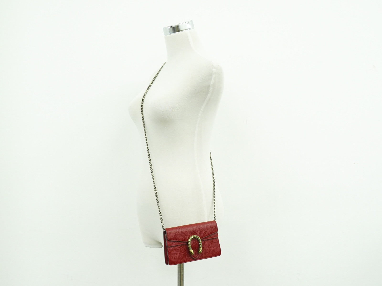 Gucci Dionysus Bag Leather, RED, LEATHER, Crossbody bag