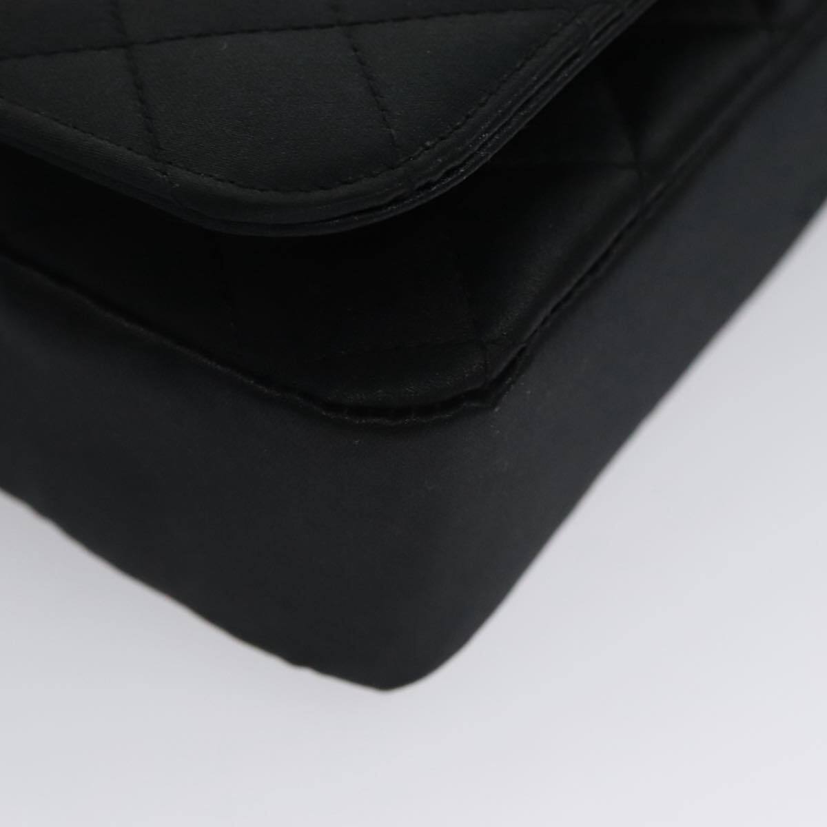 Chanel Camellia Charms Wallet on Chain Silk, BLACK, SATIN, Wallets