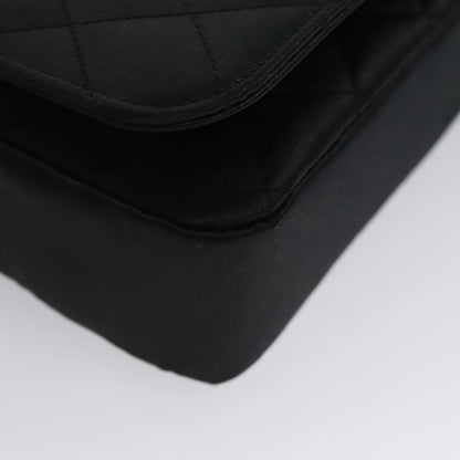 Chanel Camellia Charms Wallet on Chain Silk, BLACK, SATIN, Wallets