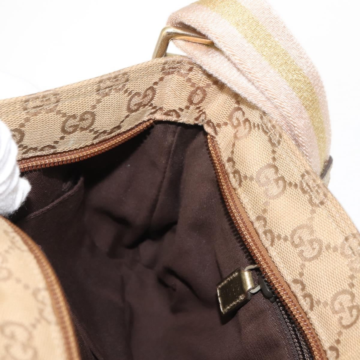 Gucci Web Strap Messenger Bag GG Canvas, BEIGE, CANVAS, Shoulder bag
