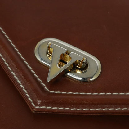 Valentino Garavani Vintage Handbag Leather, BROWN, LEATHER, Handbag