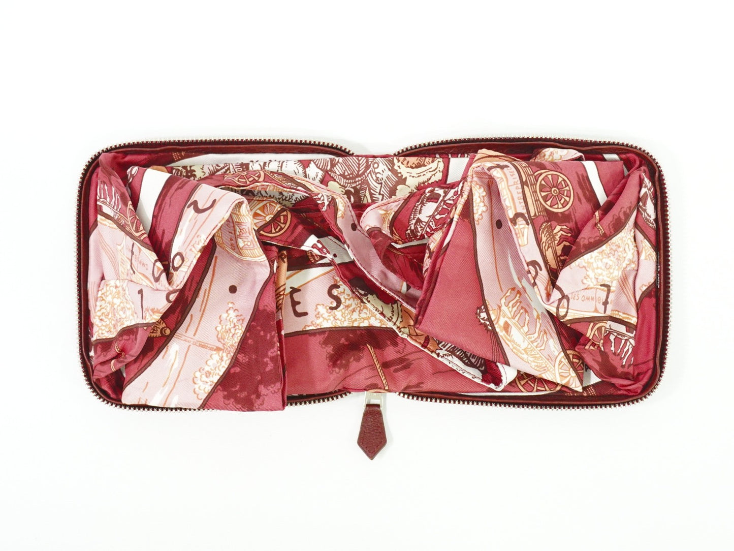 Hermes Silky Pop Tote Printed Silk, BURGUNDY, SILK, Tote bag