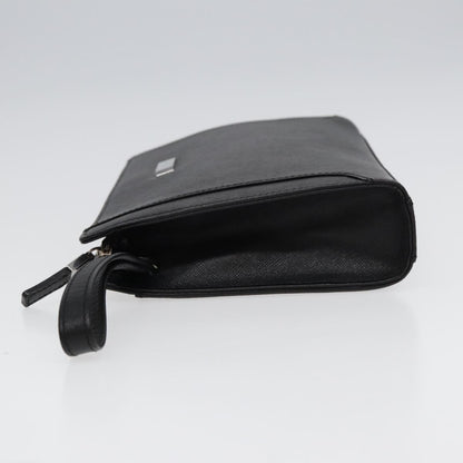 Burberry Zip Pouch Leather, BLACK, LEATHER, Clutche & pouche