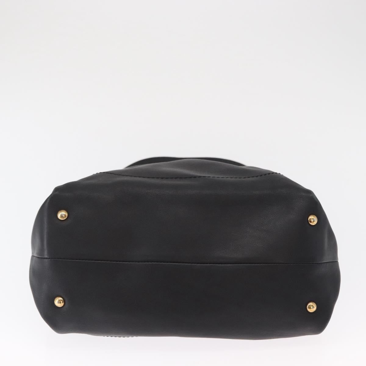 Salvatore Ferragamo W Chain Tote Leather, BLACK, LEATHER, Tote bag