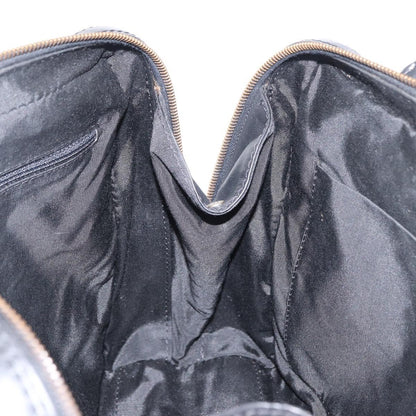 Chanel Surpique Zip Around Satchel Quilted Leather, BLACK, LEATHER, Handbag