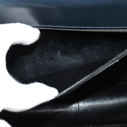 Salvatore Ferragamo Gancini Shoulder Bag Leather, NAVY, LEATHER, Shoulder bag