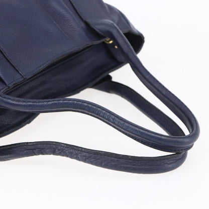 Salvatore Ferragamo Izzie Gancini Embossed Tote Soft Calf, BLUE, LEATHER, Tote bag