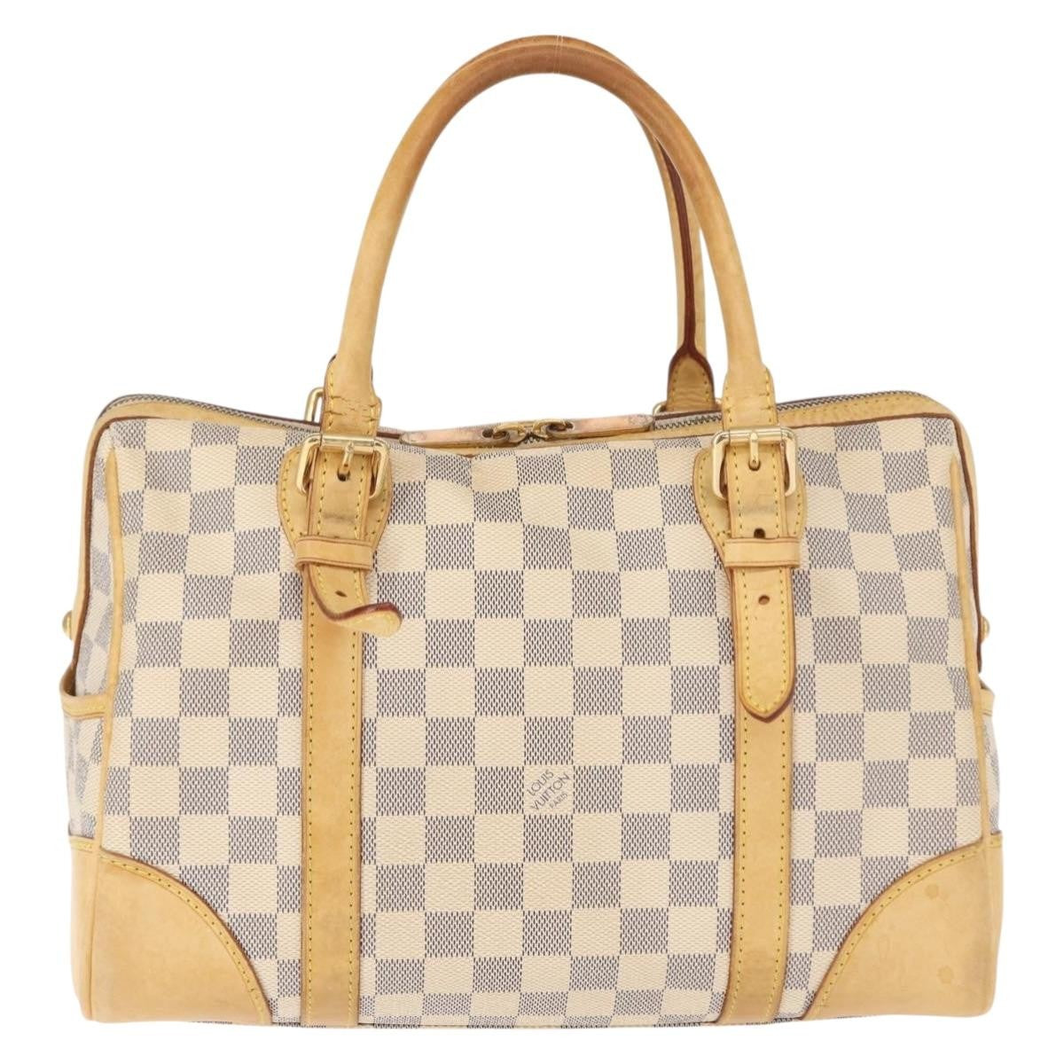 Louis Vuitton Berkeley Handbag Damier, BEIGE, CANVAS, Handbag