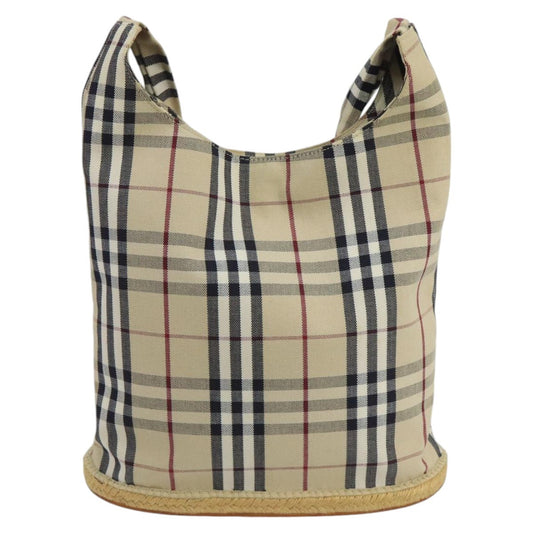 Burberry Nova check Shoulder bag Canvas, BEIGE, CANVAS, Shoulder bag